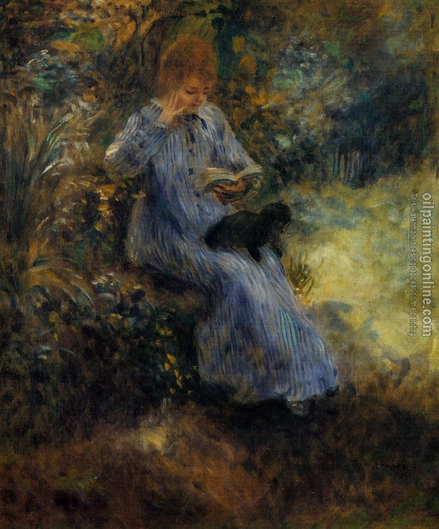 Renoir, Pierre Auguste - Woman with a Black Dog